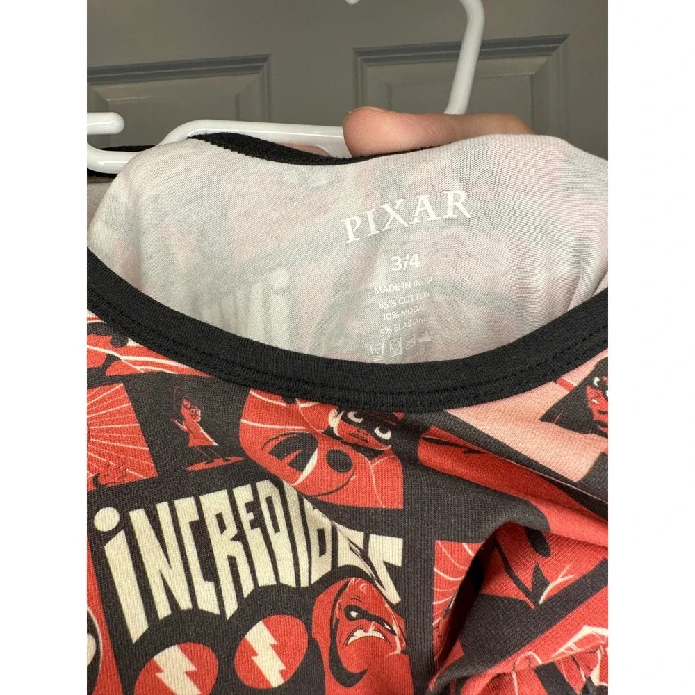 Rags Disney Pixar The Incredibles Girls Dress Size 3/4 Long Sleeve‎ Red Black